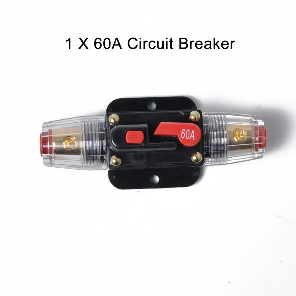 1 PCS DC 12V стерео аудио автоматический выключатель Встроенный предохранитель 30/40/60/80/100AMP для автомобиля, морской, БОСТ, велосипед, RV, и т. д - Цвет: 1 PCS