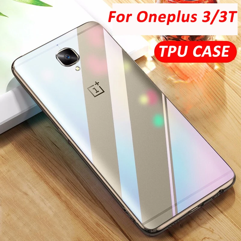 Чехол для Oneplus 3 3T Pro из мягкого ТПУ чехол прозрачного силикона One plus ударопрочный