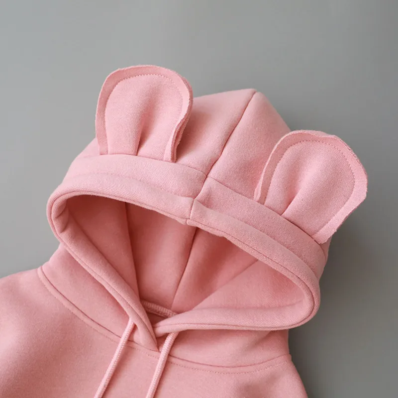 Girls Boys Hoodies Bear Ears Autumn Winter Casual Hoodies For Girls Sport Clothes Kids Coats Girls Sweatshirt Children Clothing