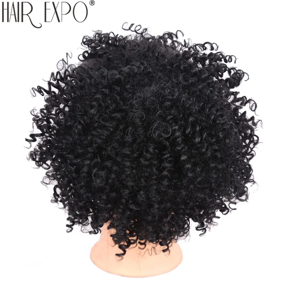  8inch Short Kinky Curly Synthetic Hair Bun Drawstring Ponytail Afro Puff Chignon Hair pieces For Wo