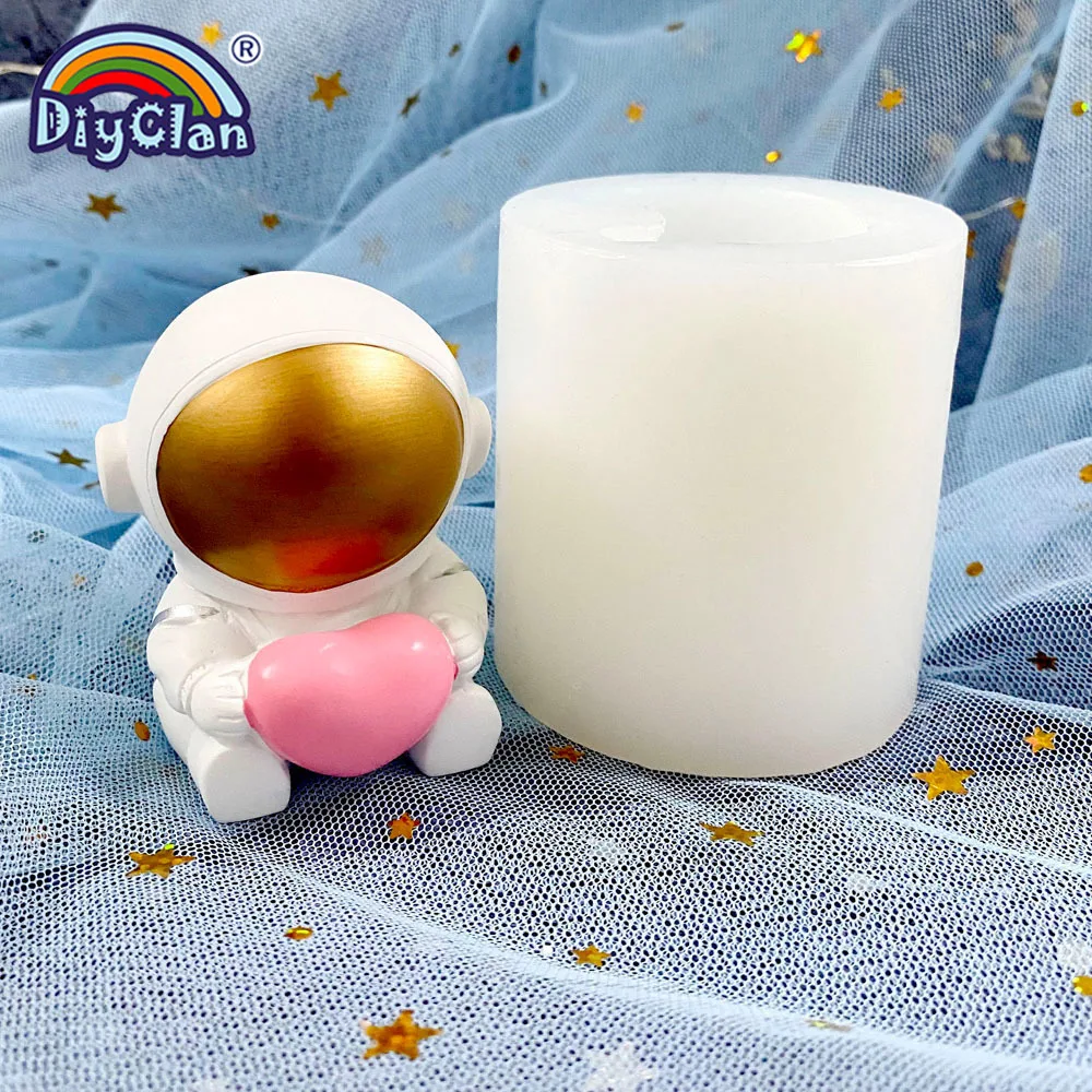 Cartoon-Weltraum-Serie Astronaut Planet Mond Silikonform Schokolade Dessert Fondant Kuchen Dekorationswerkzeuge Gips Kerzenform – Detail 8