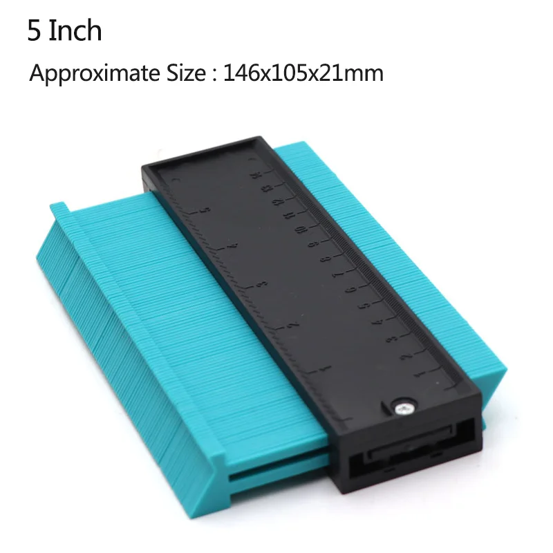 5inch Green Color 5/10/15/20 дюймов контур датчик Пластик профиль копия Форма контур измерителем влажности и температуры Дубликатор duplo и Стандартный Дерево Лазерная маркировочная настила инструменты - Цвет: 5inch Green Color