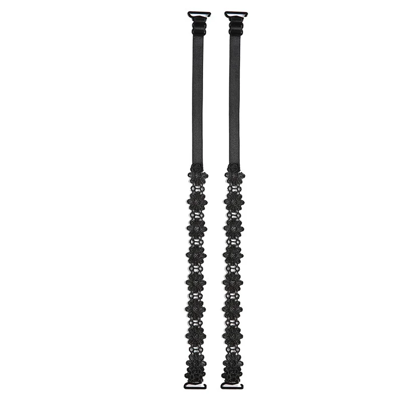 B-style balck La MaxPa/Женская эластичная бретелька бюстгальтера, аксессуары для бюстгальтера, цветочный кружевной бюстгальтер на бретельках, регулируемый бюстгальтер на бретельках для невесты k2510 - Цвет: B-style balck