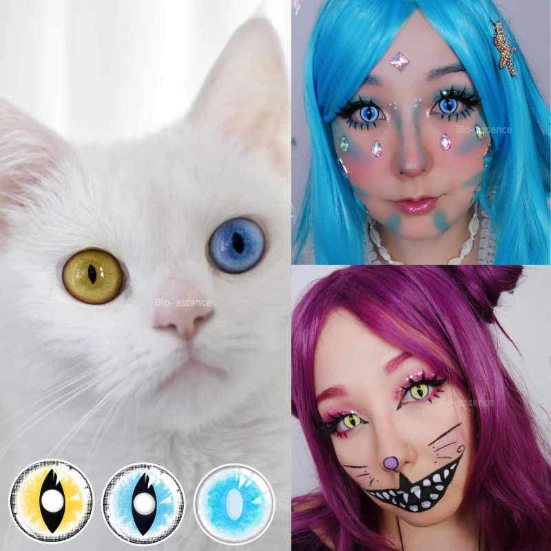 Blue Cat Eyes Contacts