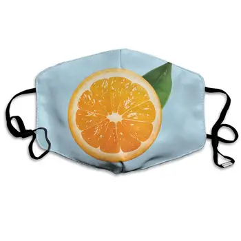 

Mouth Mask For Daily Dress Up, Orange Slice Anti-dust Mouth-Muffle, Washable Reusable Holiday Half Face Masks For Mens And