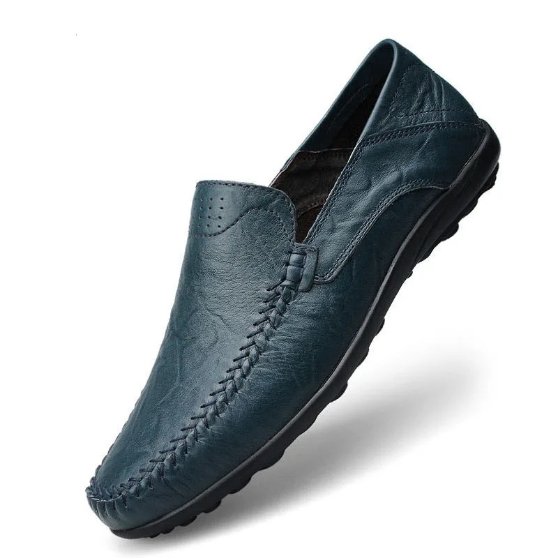 

Men Shoes Casual Luxury Brand Summer Mens Loafers Genuine Leather Moccasins Hollow Out Breathable Slip on Driving Shoes