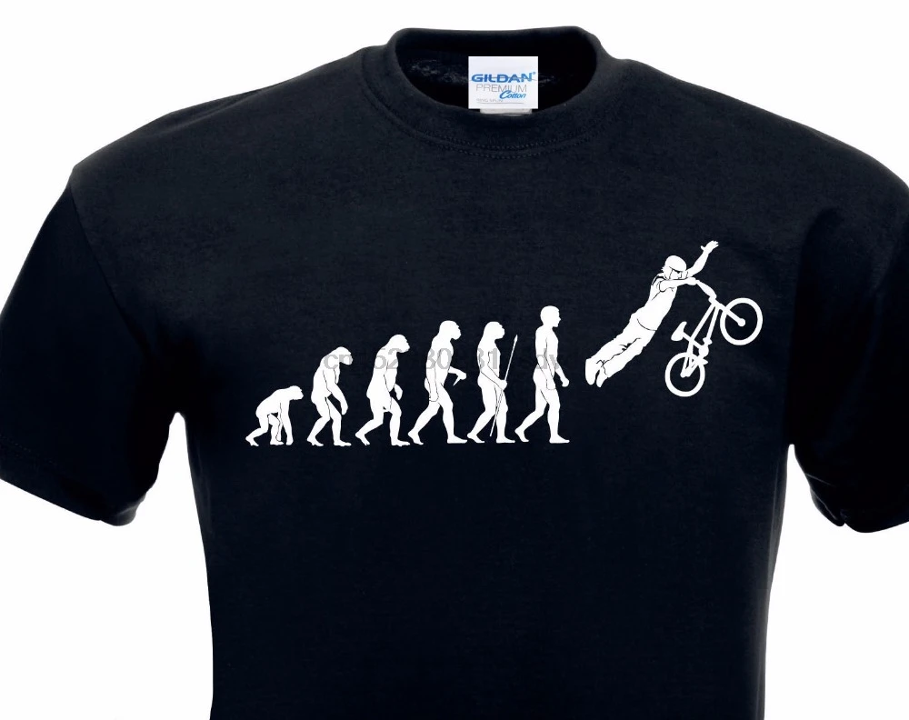 Модная классическая одежда для фитнеса Мужская футболка топы Evolution Bmx Байкер