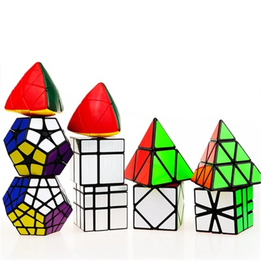 Classic Magic Cube Puzzle Game Cubes Educational Toys Set Mirror Blocks