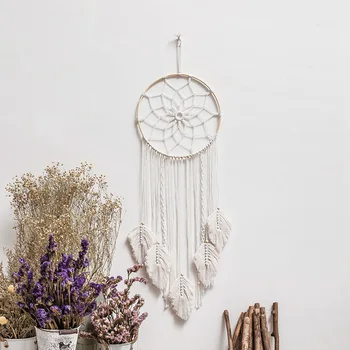 

Nordic Dreamcatcher Mandala Tapestry Macrame Wall Hanging Weave Home Room Decor Wall Tapestry Fabric Knitted Macrame Wall Carpet