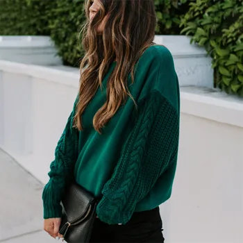 

Poncho Polyester Standard Pullover Top Hot Sale Regular Jumper Women Free Shipping 2020 Knitted Sweater Cotton Pullovers O-neck