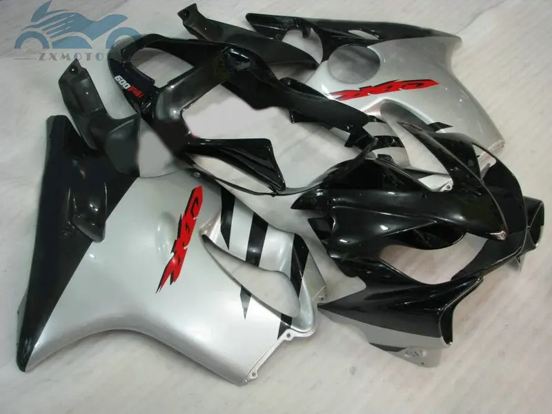 Высококачественный обтекатель OEM комплект, пригодный для Honda cbr600f4i 2001 2002 2003 CBR 600 F4i 01 02 03 ABS комплекты обтекателей серебристо-черный LD12