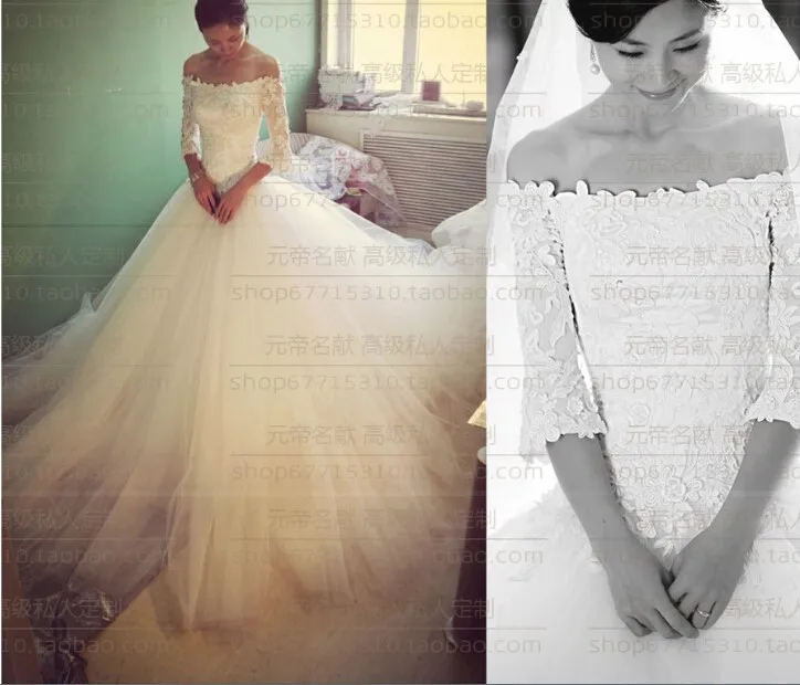 Casamento Горячая сексуальная рукава Аппликации vestido de novia Длинные невесты свадебное платье Мать невесты платья