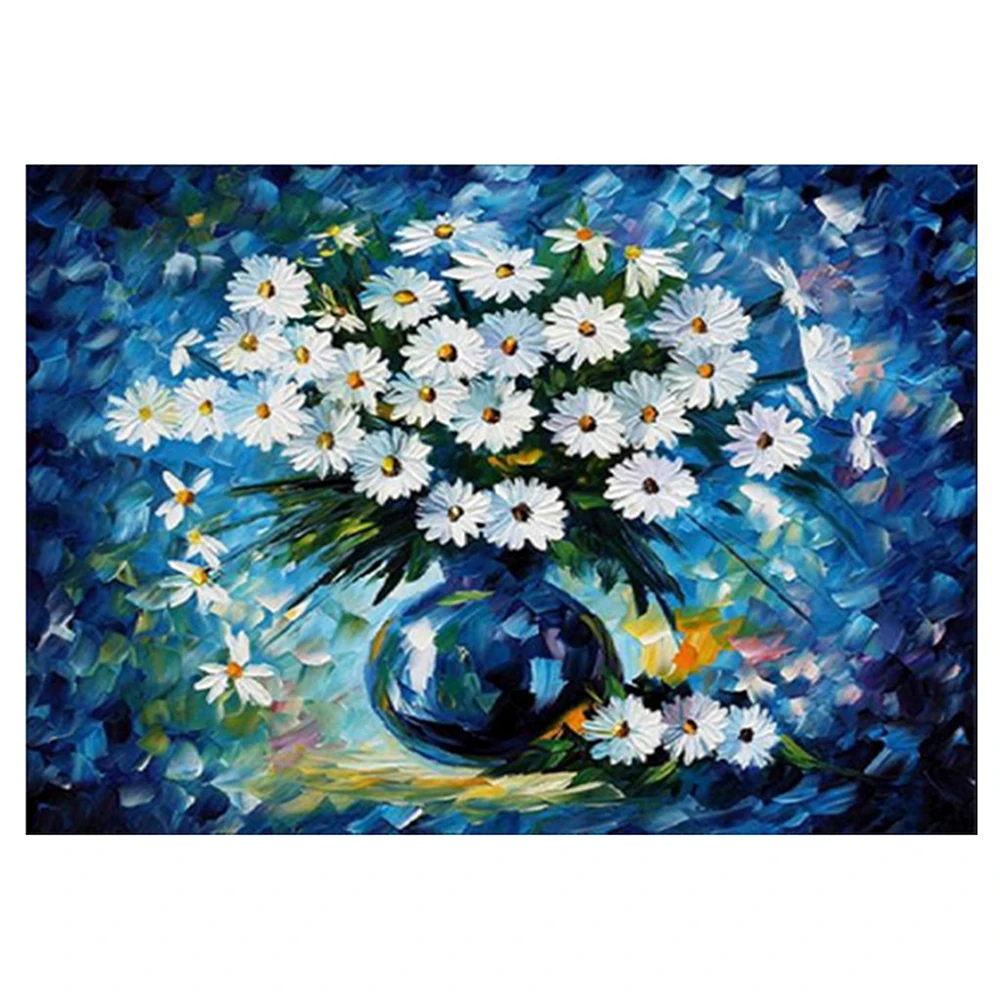 5D полноразмерная круглая Алмазная картина с кристаллами вышивка цветочной