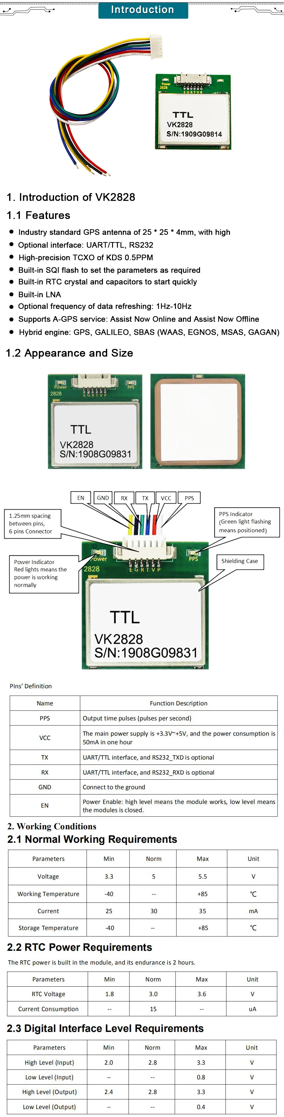 Gps-модуль с антенной ttl RS232 1-10 Гц с вспышкой модель управления полетом