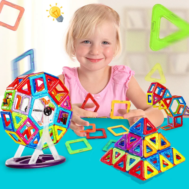 

Big 86pcs Size Magnetic Constructor Set Kids Magnetic Designer Model & Magnent Toy Educational Toys For Children Gifts