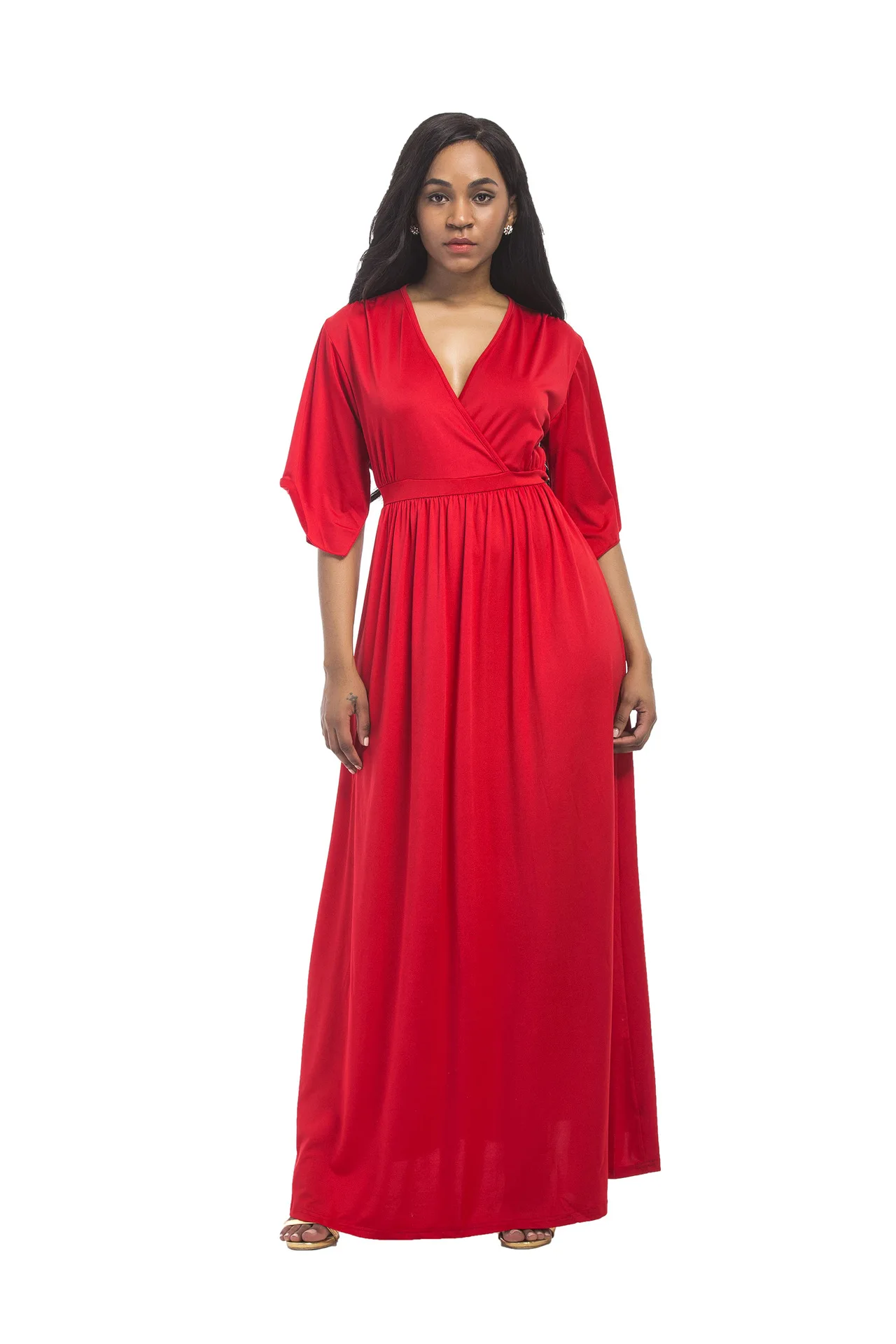 Maternity Breastfeeding Dresses Pregnant Women's High Waist Fold Dress Comfy Pregnancy Nursing Cotton Evening | Мать и ребенок