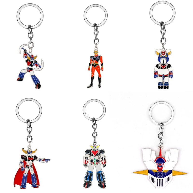 Аниме Mazinger Z НЛО робот брелок для ключей Grendizer эмалированная подвеска милый