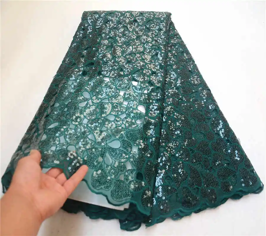 Блестящая кружевная ткань 2019 органза в нигерийском стиле Высококачественная
