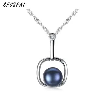 

Fashion Wave Shape 925 Sterling Silver Natural Paerl Necklace For Women Luxury Personalized Long Chain Pendant Natural Jewelry