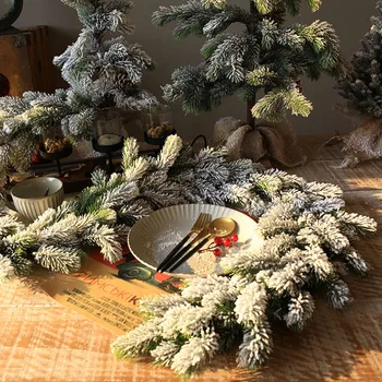 

Simulation Snow Cane Christmas Wreath christmas tree decorations cristmas decoration Rattan Suitable for Office or Family
