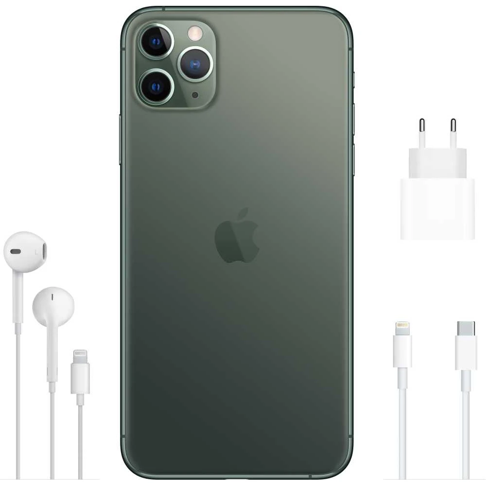 Смартфон Apple iPhone 11 Pro Max MWHH2RU/A 64Gb темно-зеленый 3G 4G 1Sim 6.5" OLED 1242x2688 iOS 13