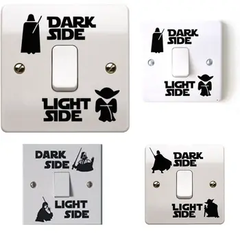 

New Arrival Star Wars Dark Light Side Switch Vinyl Decal Sticker Child Room Lightswitch Wall