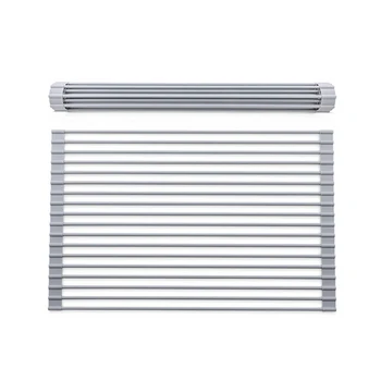 

Sink Drying Rack Kitchen Over Sink Dish Drying Rack Multipurpose Heat Stainless Steel/ Silicone Rollable for Fruits/Vegetable