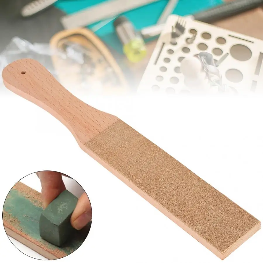 Деревянная ручка кожаный точильный ремень s Полировочная доска для ножей двухсторонний инструмент для заточки дома