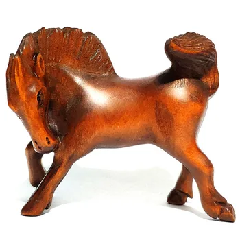 

Y6199 - 2" Good Quality Hand Carved Boxwood Netsuke - Galloping Horse