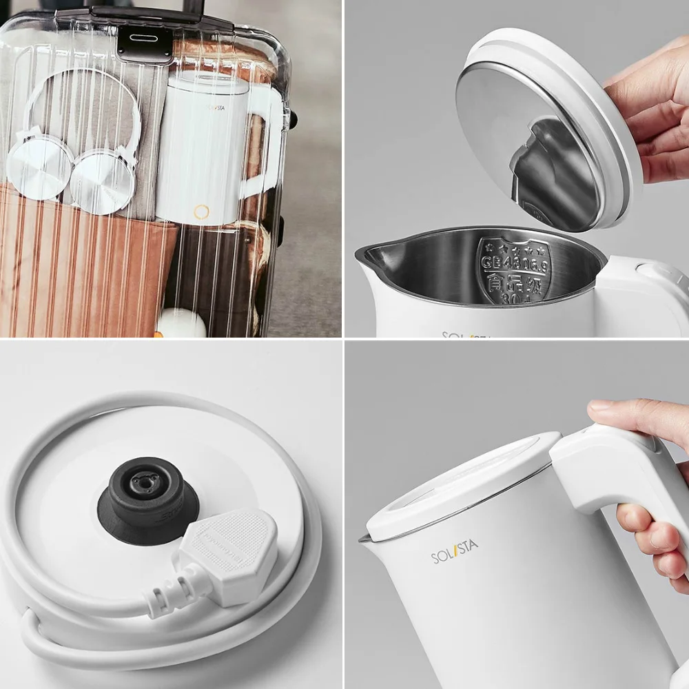 Xiaomi Solista 0.6л емкость частный мини чайник для воды 1000 Вт маленький Электрический чайник 304 Нержавеющая сталь кухонная вода Kettl 220 В