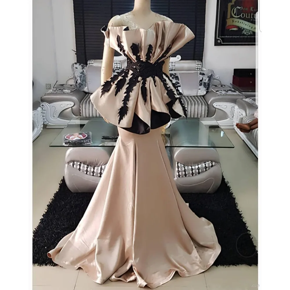 Aso Ebi 2019 Arabic Sexy Evening Dresses Lace Mermaid Taffeta Prom Dresses Cheap Charming Formal Party Bridesmaid Pageant Gowns
