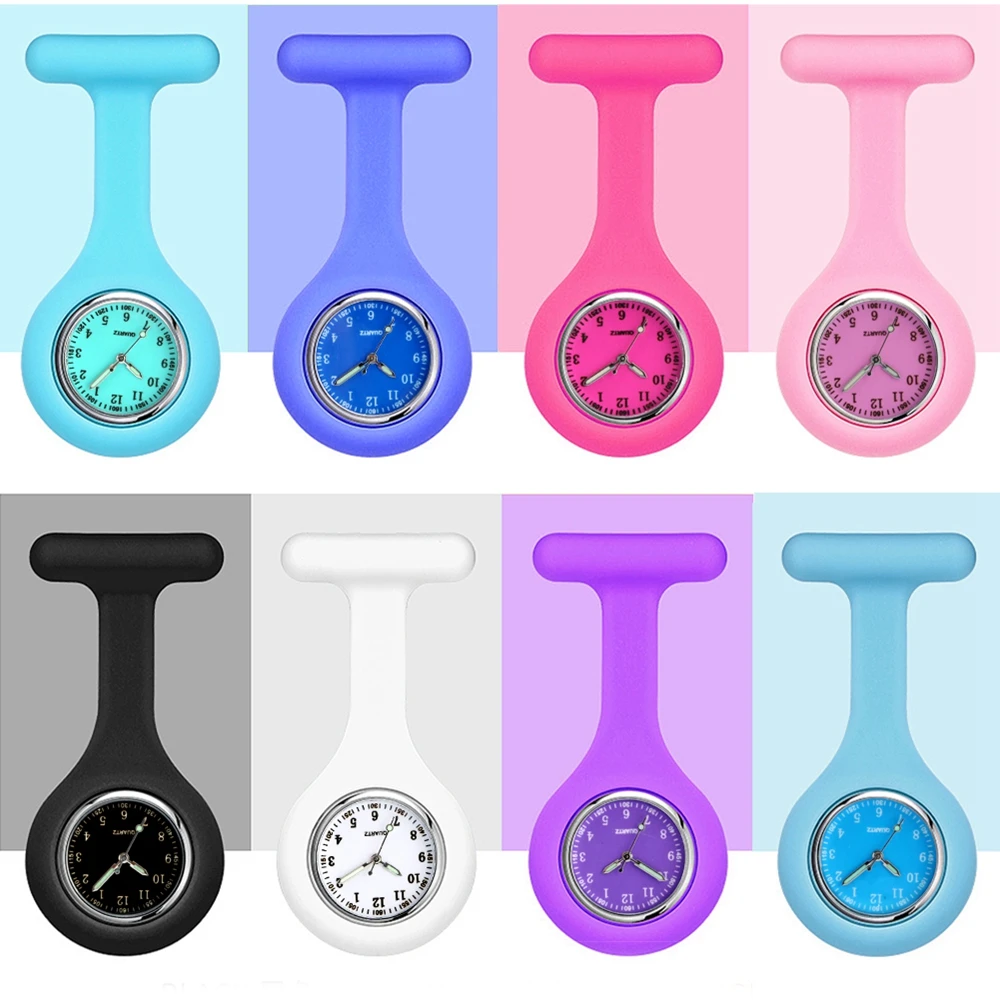 Pocket Watches Medical-Brooch Nurse FOB Doctor Hospital-Quartz Silicone Women Ladies