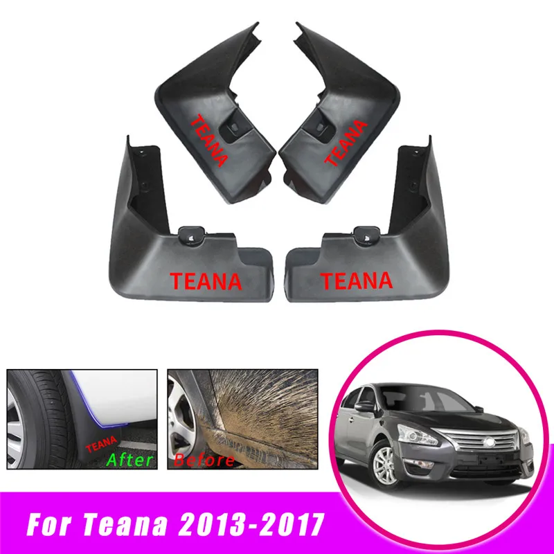 Автомобильный передний тыльная грязь щитки для Nissan Altima Teana L33 седан 2013 Брызговики крыло брызговиков - Цвет: Красный
