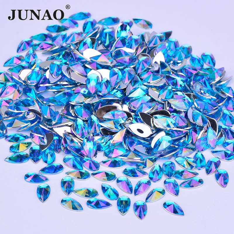 self-adhesive 8*13mm drop rhinestone sticker bling