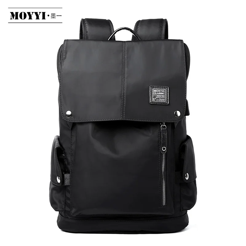 Black zipper Style MOYYI, лучшее качество, водонепроницаемый большой мужской рюкзак, функциональный 1" 15,6" рюкзак для ноутбука, мужской рюкзак для путешествий, модная сумка Mochilas - Цвет: Black zipper Style