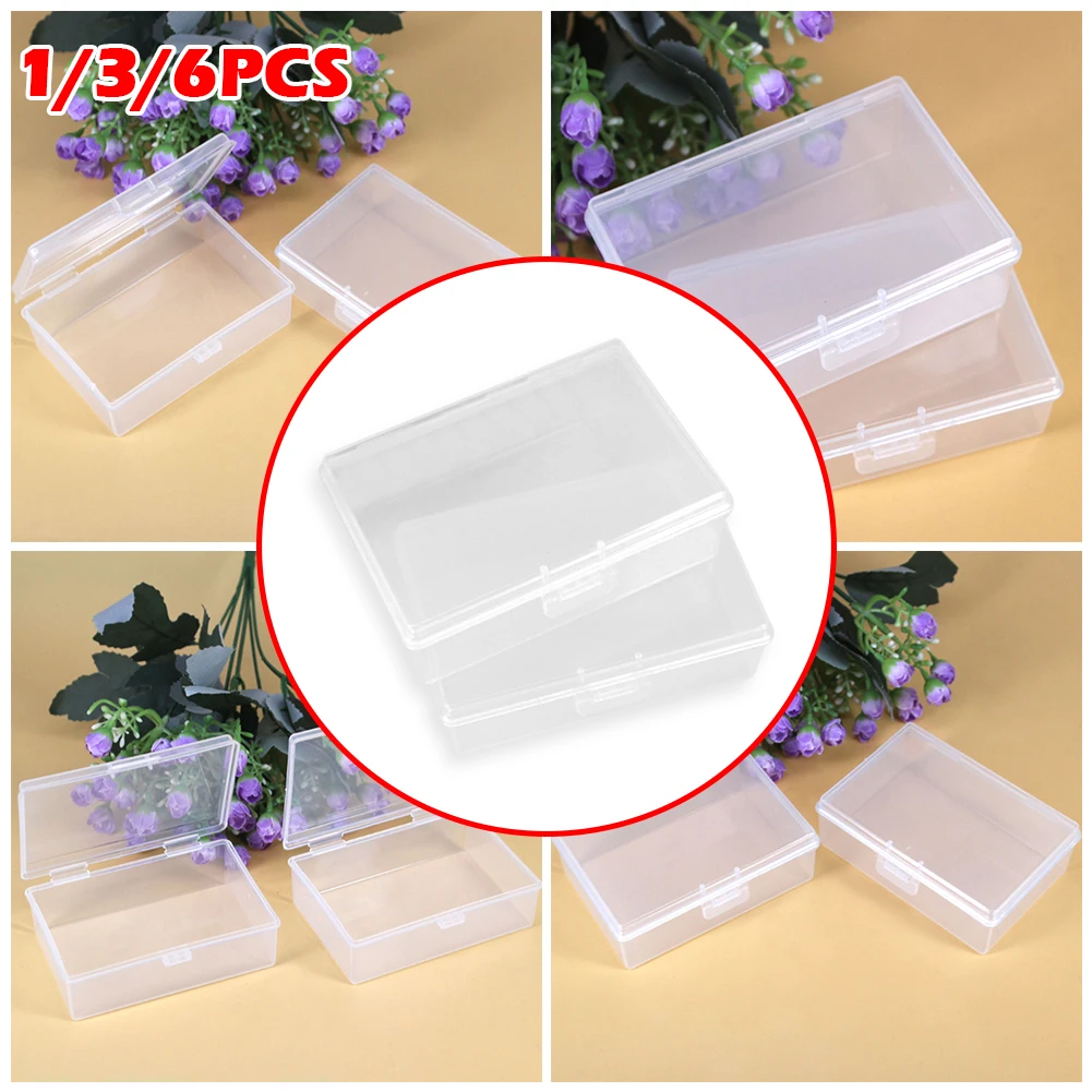 2Pcs Transparent Game Playing Cards Container Poker Storage Box Case Set Plastic 