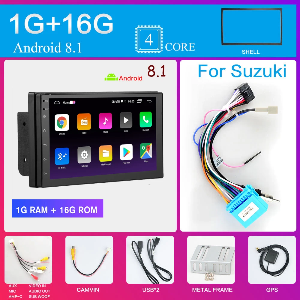 2 Din Android 8,1 Авто Радио Видео плеер " Универсальный Авто Стерео Зеркало Ссылка wifi Bluetooth gps аудио ссылка сенсорный экран MP5 - Цвет: B-9218S FIT