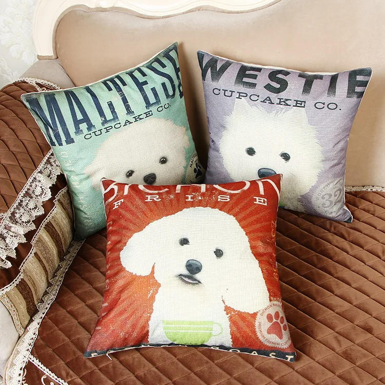

Pillow Three-dimensional Simulation Printing Cushion Embrace Pillow Case Cartoon Dog Embrace Pillow Case