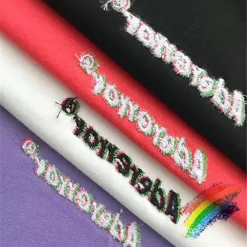 

Thick Oversize Adererror Embroidery Women Men T shirts tees Streetwear Men Cotton Ader Error T shirt