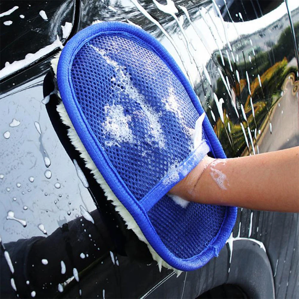 

Car styling Soft Wool Car Wash Cleaning Glove Car Motor Motorcycle Brush Washer Auto Car Care Cleaning Tool Brushes Accessories