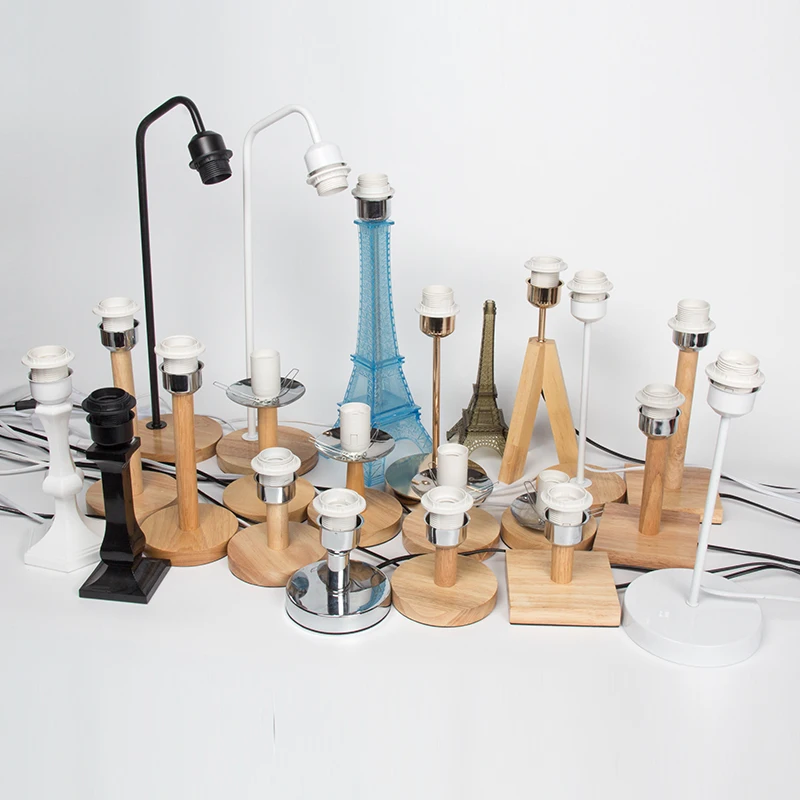 

Abajur Factory direct selling all kinds of metal table lamp base crystal lamp pole with lamp holder switch wire