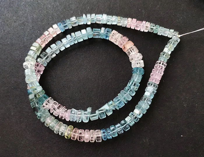 AA свободные бусины морганит roundel 45 см для DIY ювелирных изделий FPPJ бусины природа