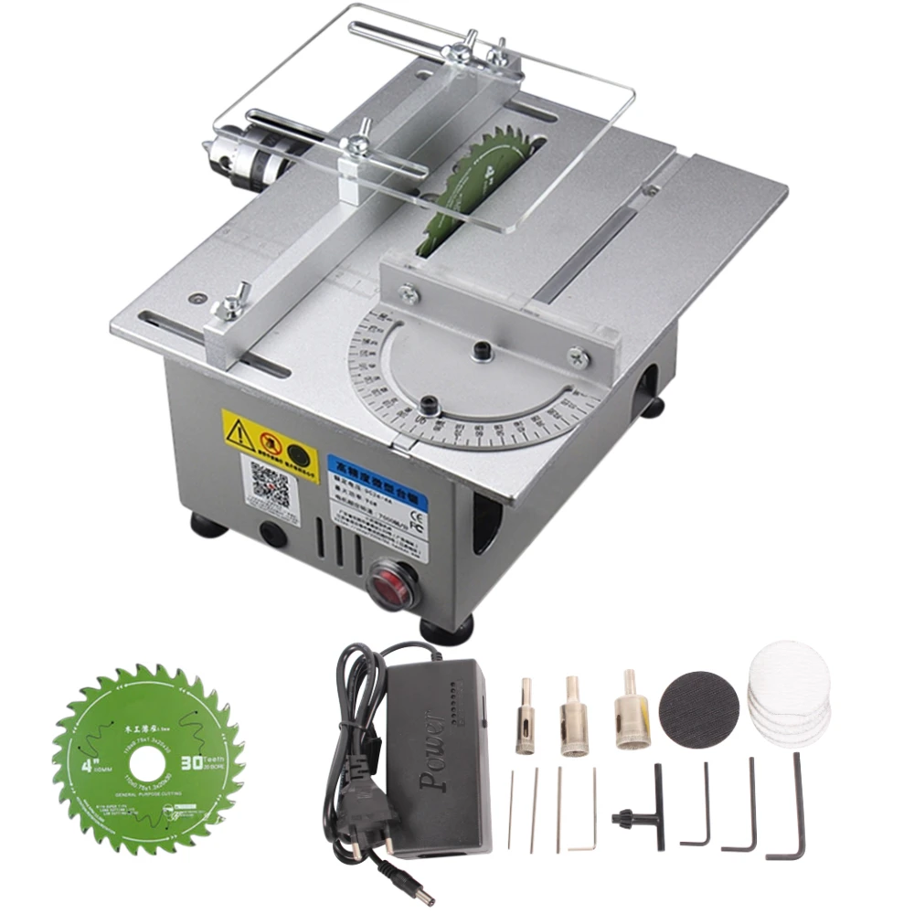 Aluminum Miniature Table Saw High Precision Dc 24v 7000rpm Cutting