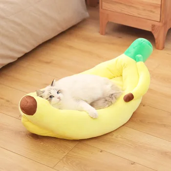 

Dog Banana Nest Pet Nest Cartoon Nest Mat Small And Medium-sized Dogs Removable And Washable Kennel