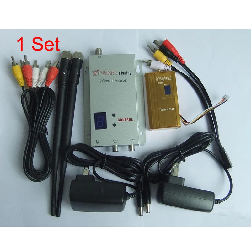 

1Set 1.2G 2W Wireless Video and Audio Transceiver Aerial Photography FPV Map Transmission Monitoring for RC Aircraft