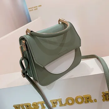 

2019 Fashion Handbag NEW PU Leather Women Crossbody Hit Color Small Square Bags Unique Design Shoulder Messenger Bag Bolsos