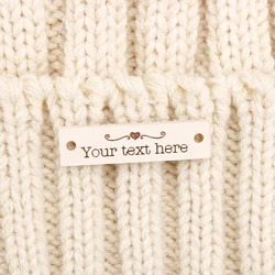 Personalized Custom Leather and Knit Name Tags (Primary color 25pc)