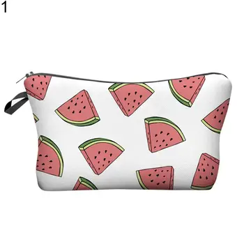 

Makeup Brush Toiletry Storage Pouch Fruit Watermelon Coconut Women Cosmetic Bag