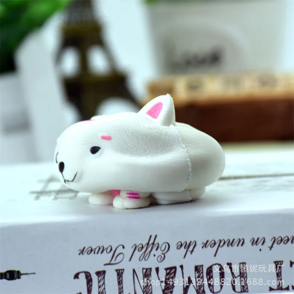 Слизь игрушки Маленькая форма кошки мягкое медленное нарастающее при сжатии телефонные ремни шарообразные декомпрессионные игрушки мяч для снятия стресса