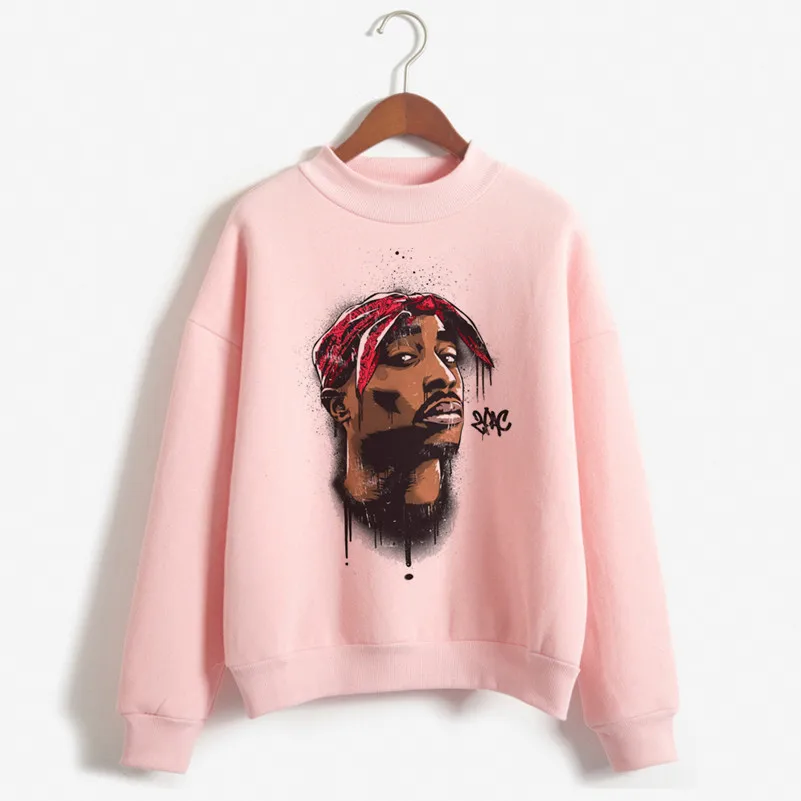 P1725H-pink Новинка, толстовки с капюшоном в стиле хип-хоп с принтом Tupac 2pac, женская одежда, модная винтажная толстовка, женская одежда 90 s, Толстовка Harajuku - Color: P1725H-pink